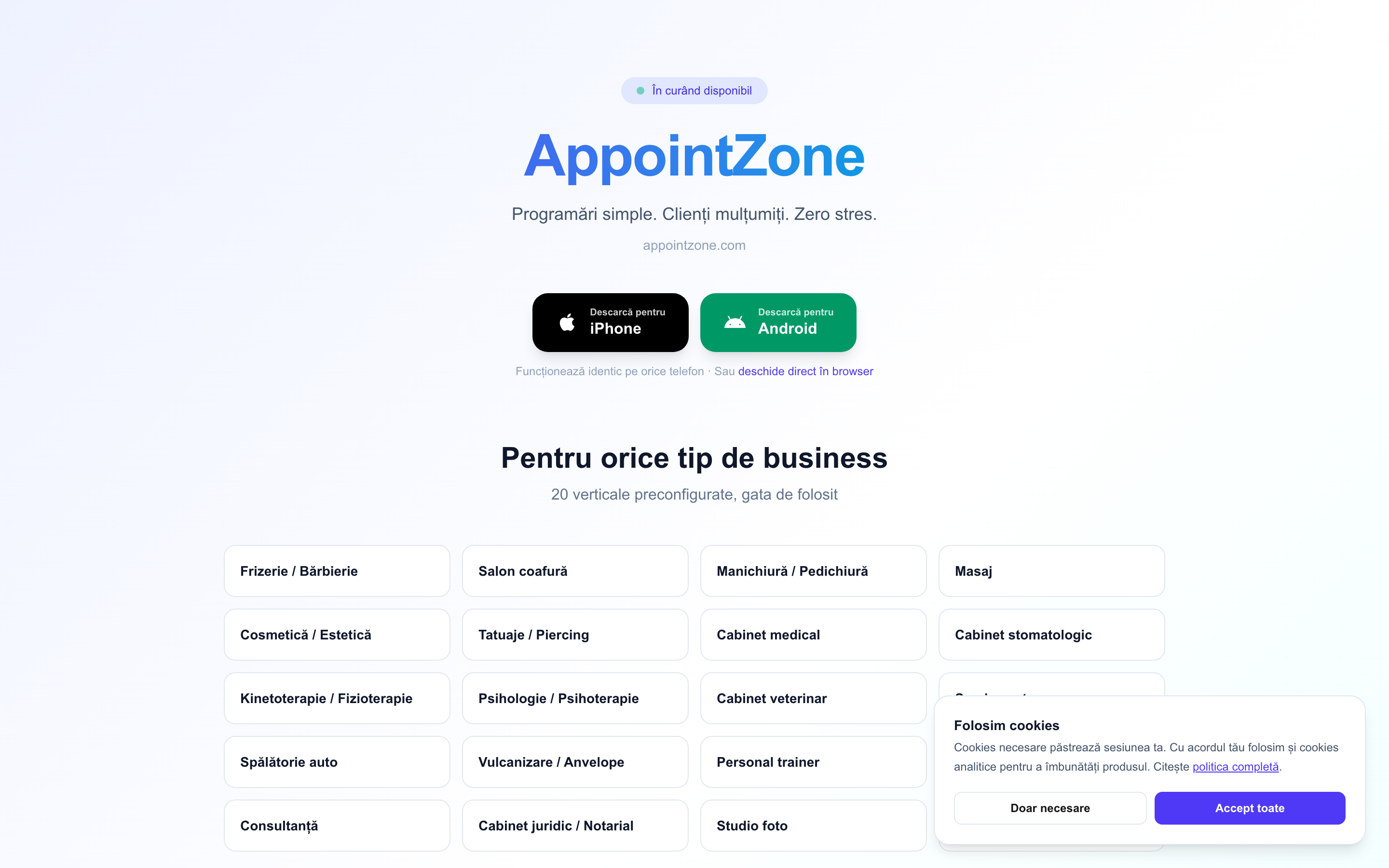 AppointZone — a multi-vertical booking SaaS we built when no off-the-shelf option fit